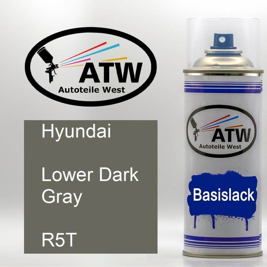 Hyundai, Lower Dark Gray, R5T: 400ml Sprühdose, von ATW Autoteile West.
